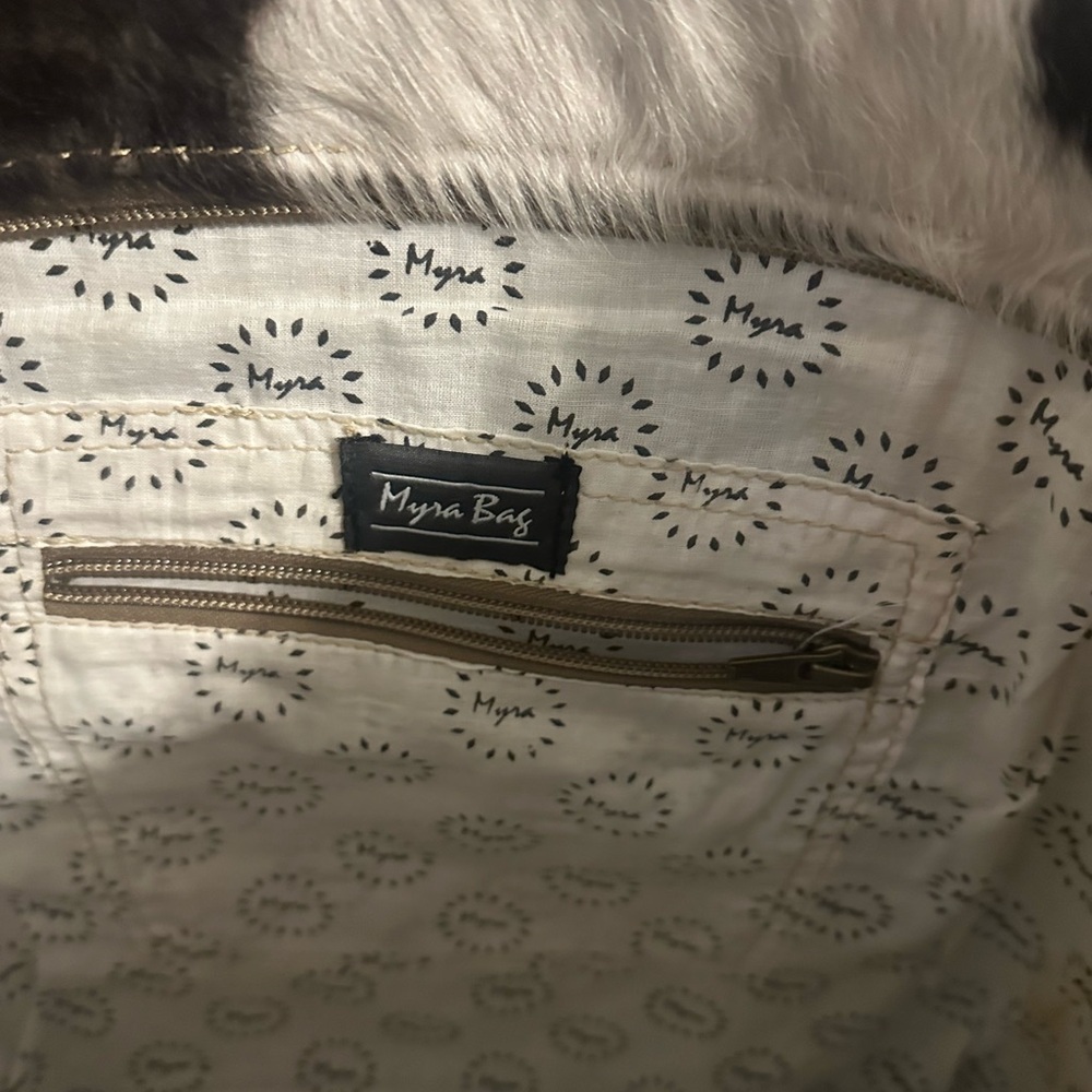 Myra Patchwork Cowhide Tote Bag - image 4